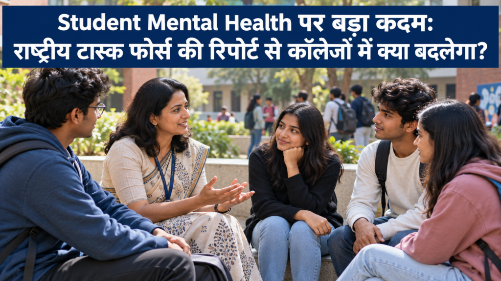 Student Mental Health पर राष्ट्रीय टास्क फोर्स की रिपोर्ट समझते भारतीय कॉलेज विद्यार्थी