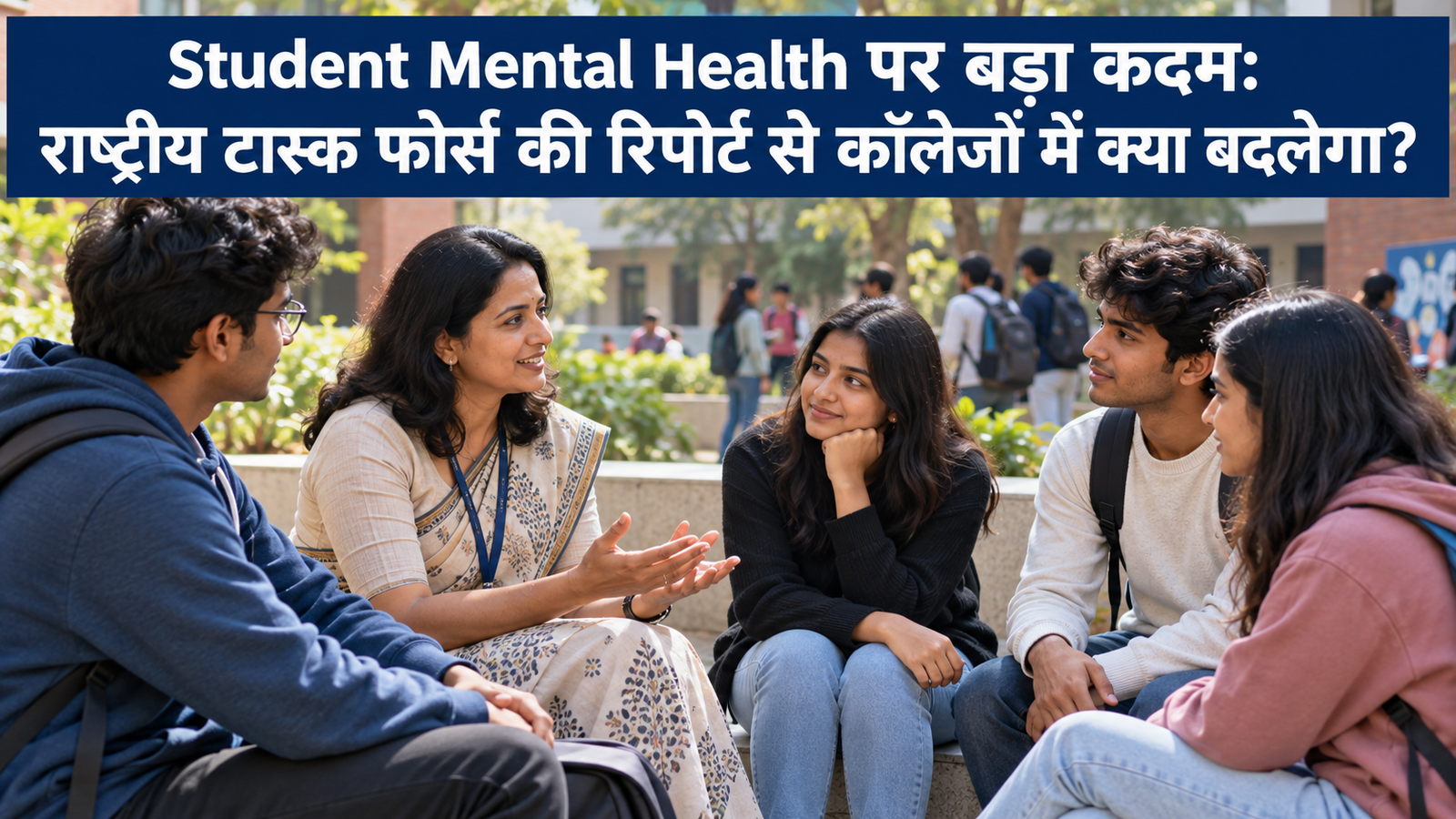 Student Mental Health पर राष्ट्रीय टास्क फोर्स की रिपोर्ट समझते भारतीय कॉलेज विद्यार्थी