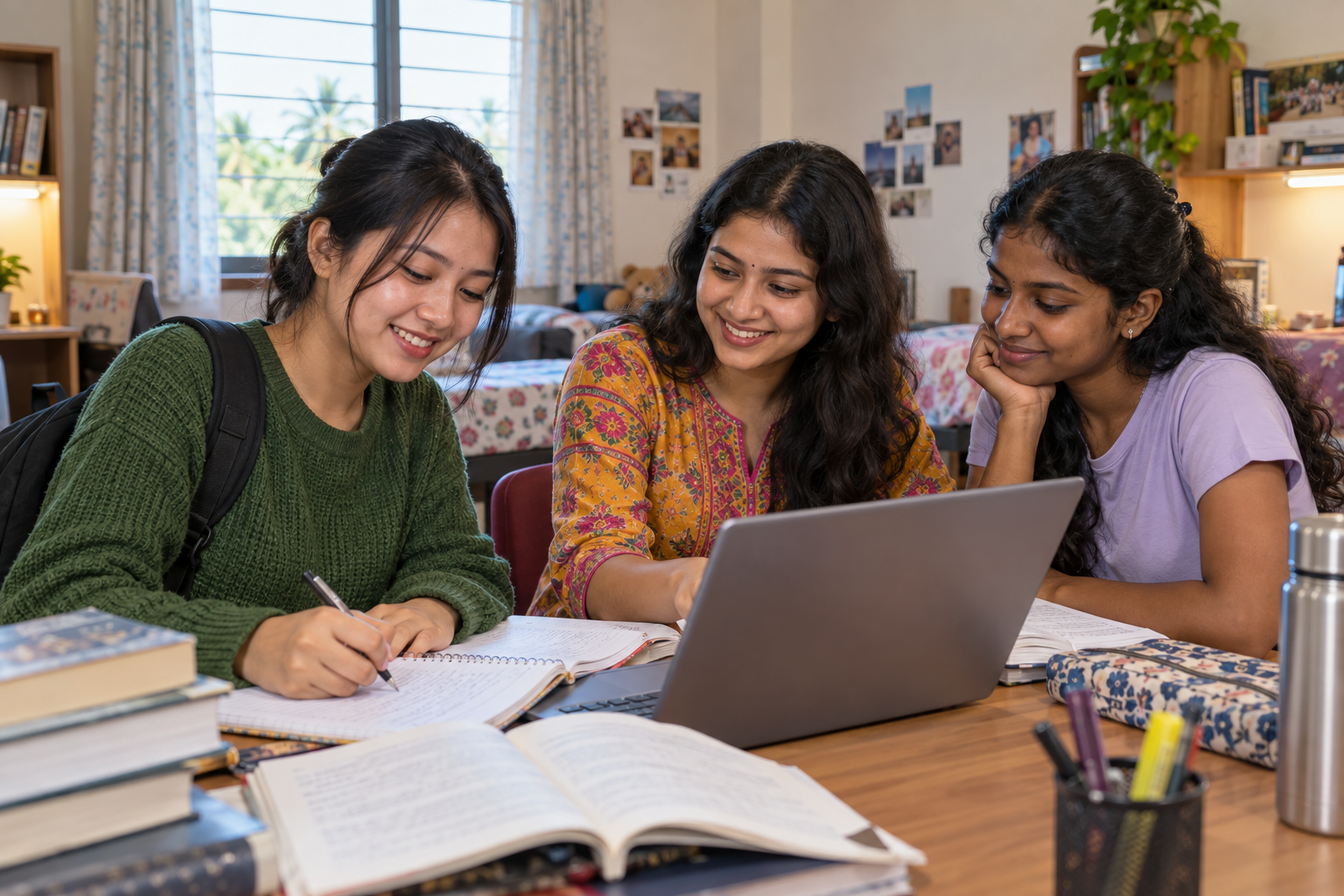 STEM Girls Hostel 2026 के संदर्भ में साथ पढ़ती अलग पृष्ठभूमि की छात्राएँ