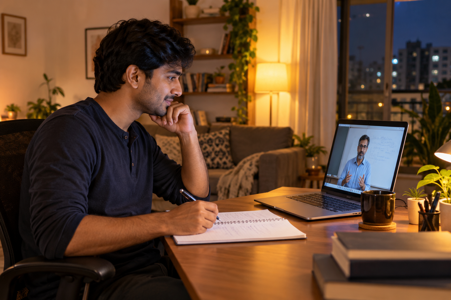 UGC Online Degree 2026 के तहत ऑनलाइन पढ़ाई करता कामकाजी विद्यार्थी