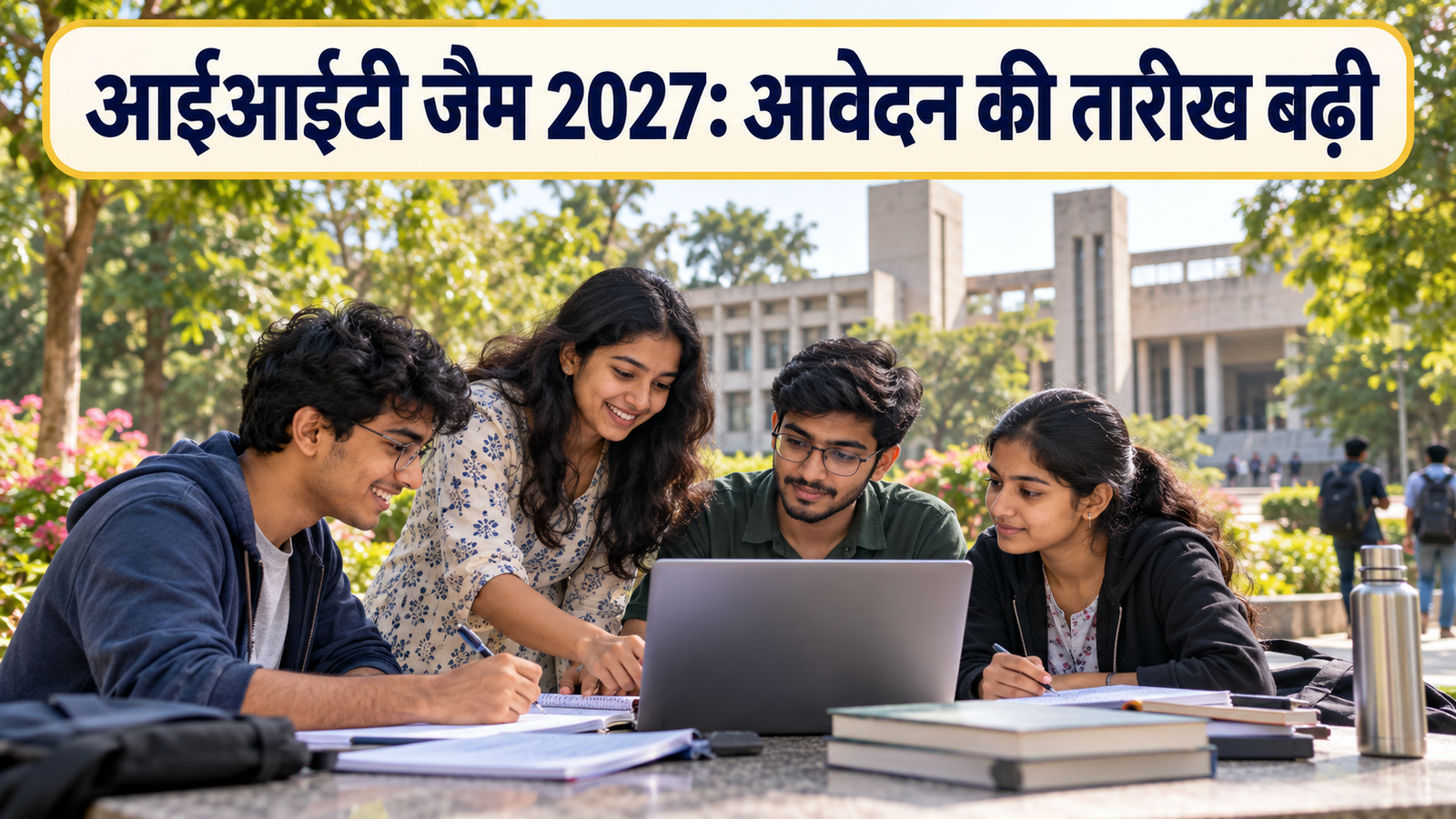 IIT JAM 2027 आवेदन तारीख पर चर्चा करते विद्यार्थी