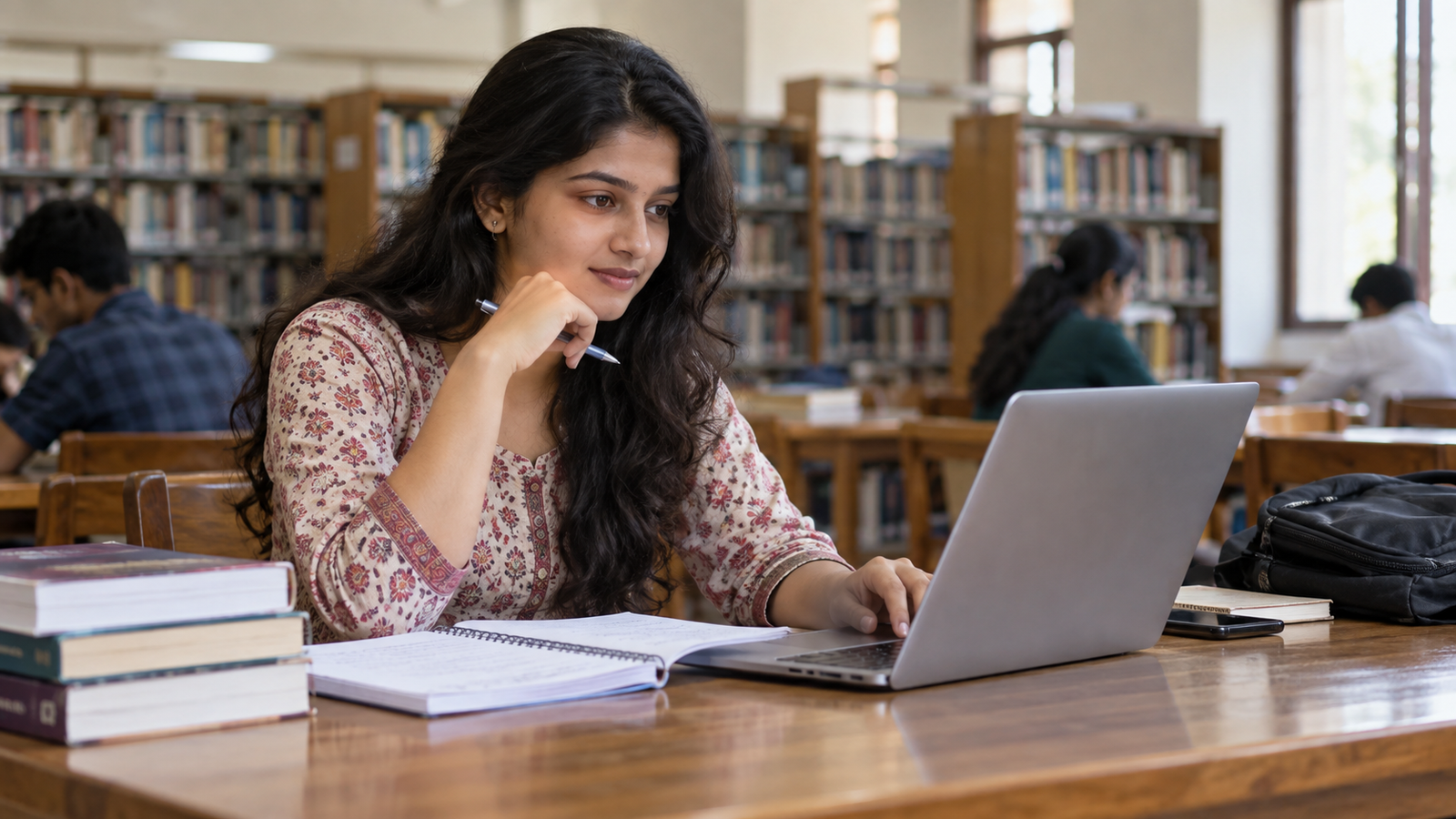 IIT JAM 2027 पात्रता जाँचती छात्रा