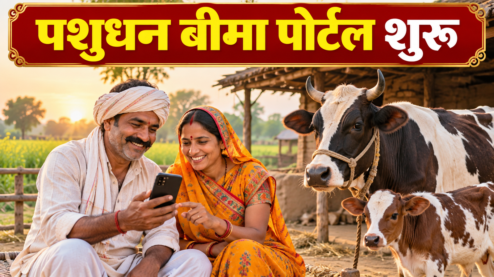 Livestock Insurance Portal की जानकारी देखते भारतीय पशुपालक