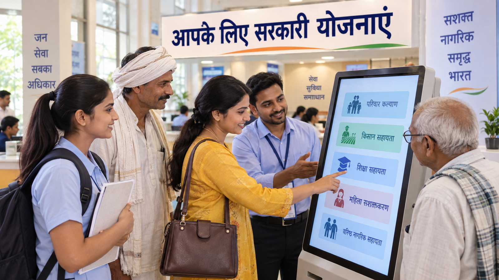 myScheme Portal 2026 पर ऑनलाइन पात्रता जांचती भारतीय महिला