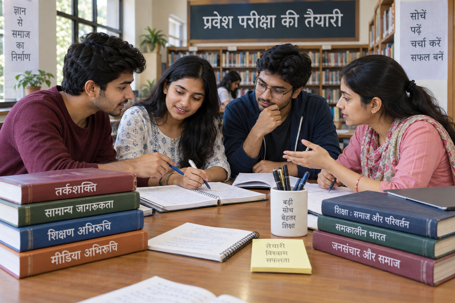 IP University SET 2026 की तैयारी करते विद्यार्थी