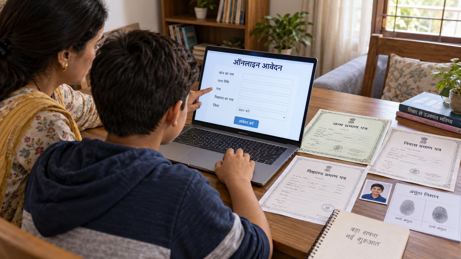 RIMC Entrance Exam 2026 का ऑनलाइन आवेदन भरते अभिभावक