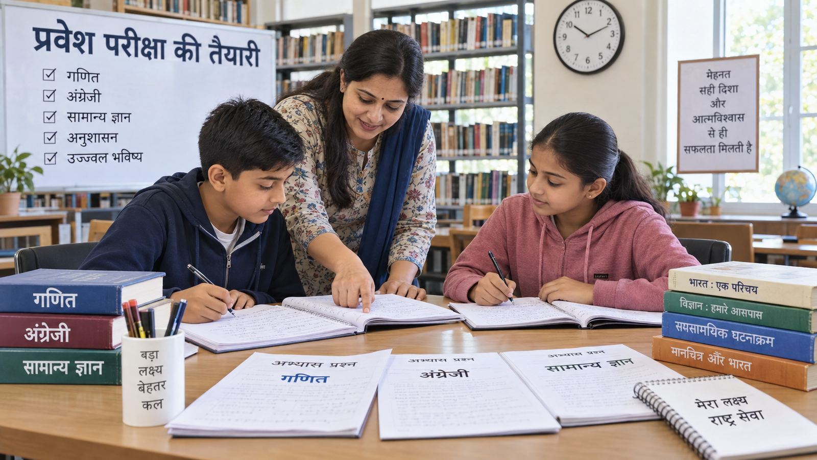 RIMC Entrance Exam 2026 की तैयारी करते छात्र-छात्रा