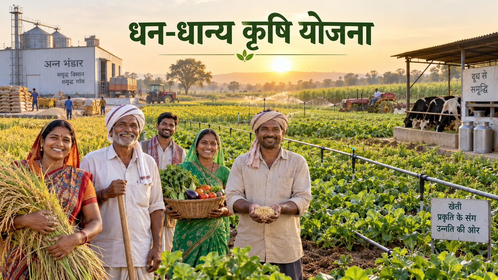 PM Dhan-Dhaanya Krishi Yojana में प्रशिक्षण लेते किसान