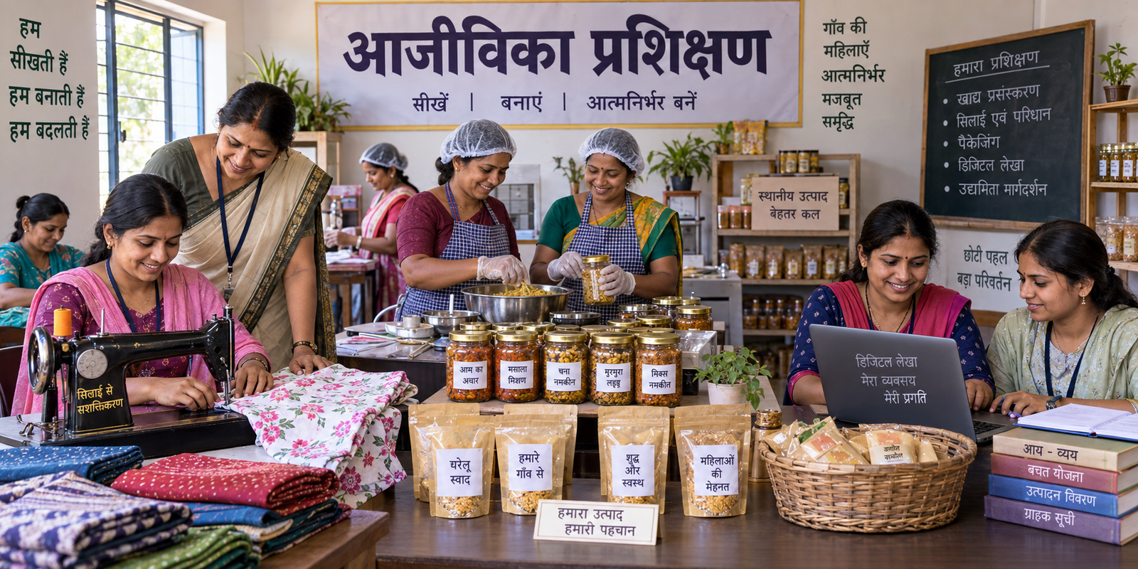 Women SHG Loan 2026 के साथ आजीविका प्रशिक्षण लेती महिलाएँ