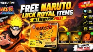 Free Fire Naruto Royal Event Trick: Nine Tails और Naruto Items कैसे पाएं?