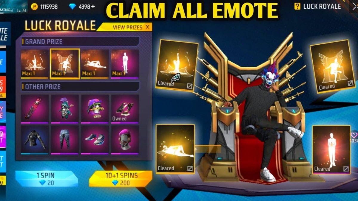 Free Fire Emote Royale Event