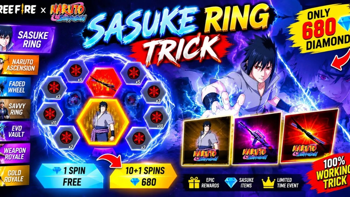 Free Fire Sasuke Ring Trick