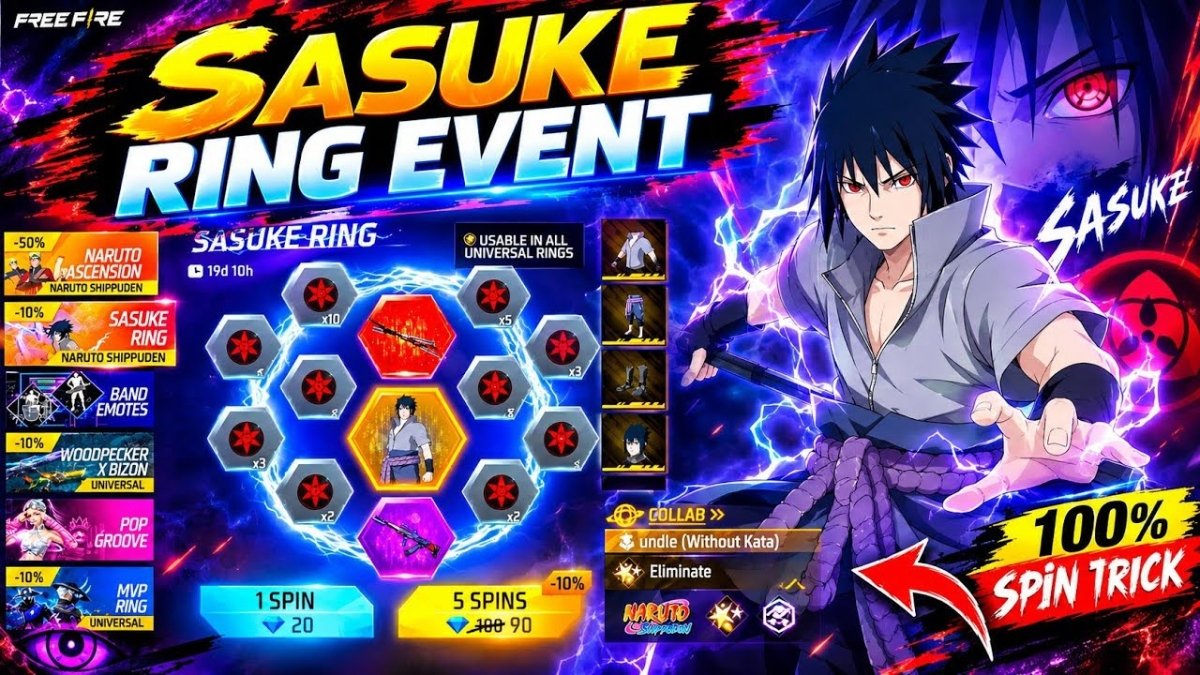Free Fire Sasuke Ring Trick