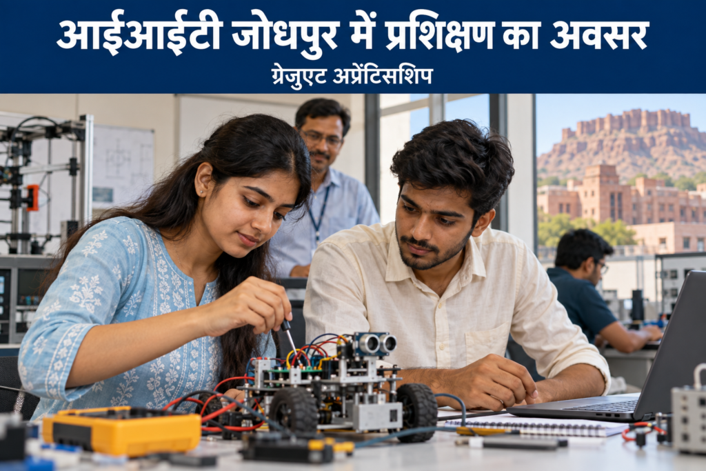IIT Jodhpur Apprenticeship के लिए विश्वविद्यालय प्रयोगशाला में भारतीय स्नातकों का सांकेतिक चित्र